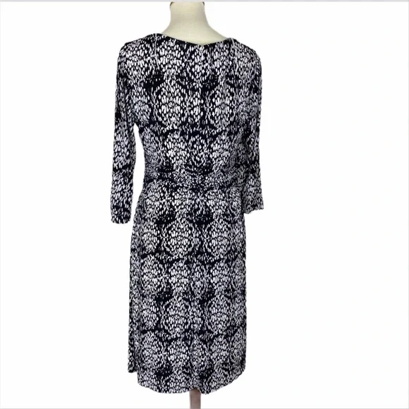 Adrianna Papell Faux Wrap Dress Gray Black 14 - Picture 3 of 4